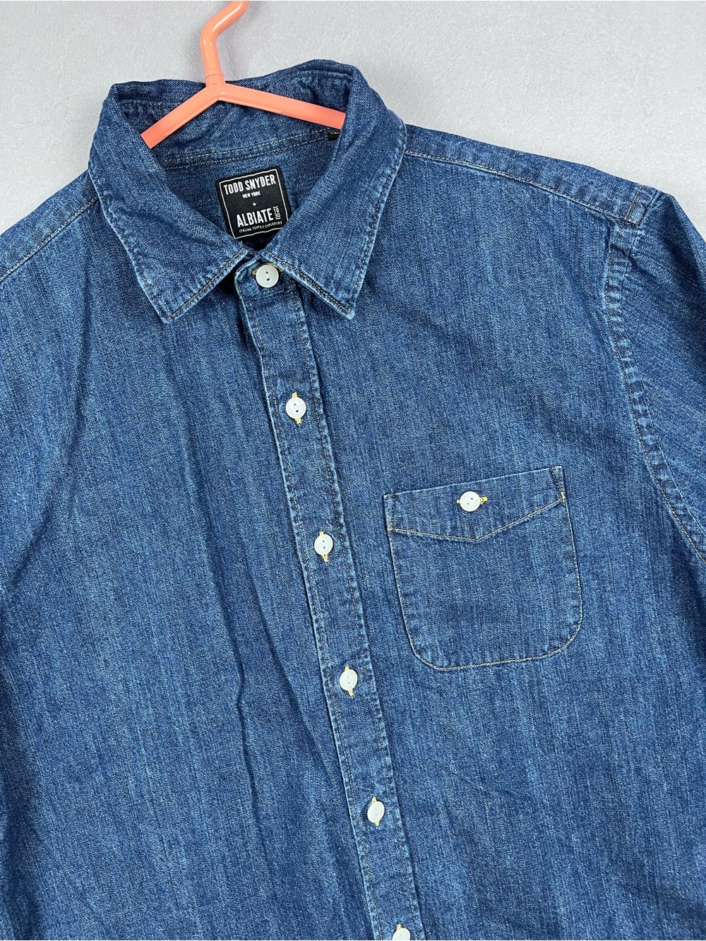 Todd Snyder Denim Button-Down Shirt in Blue